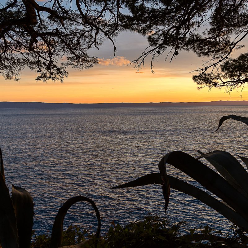 Fotografie vom Sonnenuntergang am Adriatischen Meer